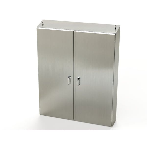 3 Point Latch with Padlock Handle Electrical Enclosures, 72 in H, 12 in D, 60 in W